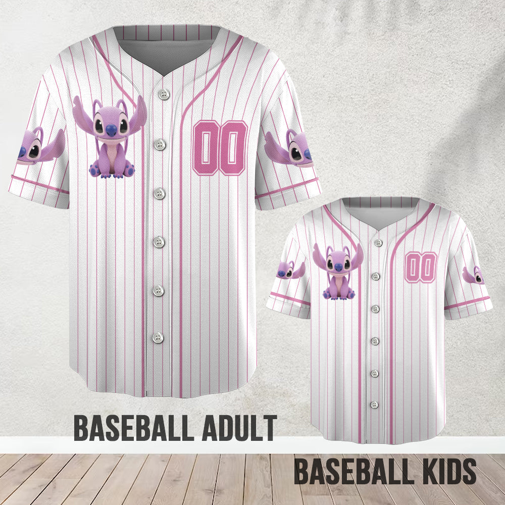 Personalized Kids Baseball Jersey with Ohana Design for Family