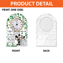Load image into Gallery viewer, Personalized Acrylic Clock Plaque with Custom Names for Couples
