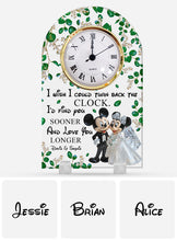 Load image into Gallery viewer, Personalized Acrylic Clock Plaque with Custom Names for Couples
