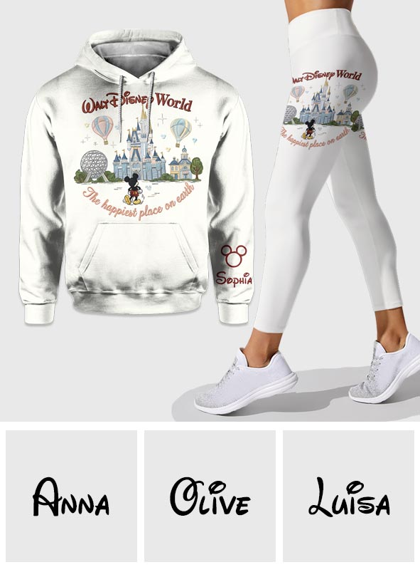 Personalized Disney Hoodie and Leggings Set for Kids | Custom Name Gift