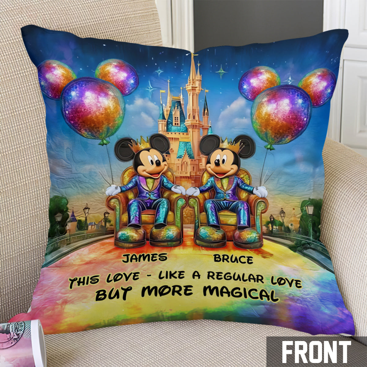 Personalized Magical Mouse Throw Pillow Custom Name Gift