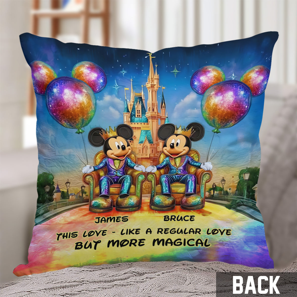 Personalized Magical Mouse Throw Pillow Custom Name Gift