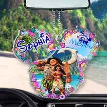 Load image into Gallery viewer, Personalized Disney Moana Car Ornament Custom Name Gift
