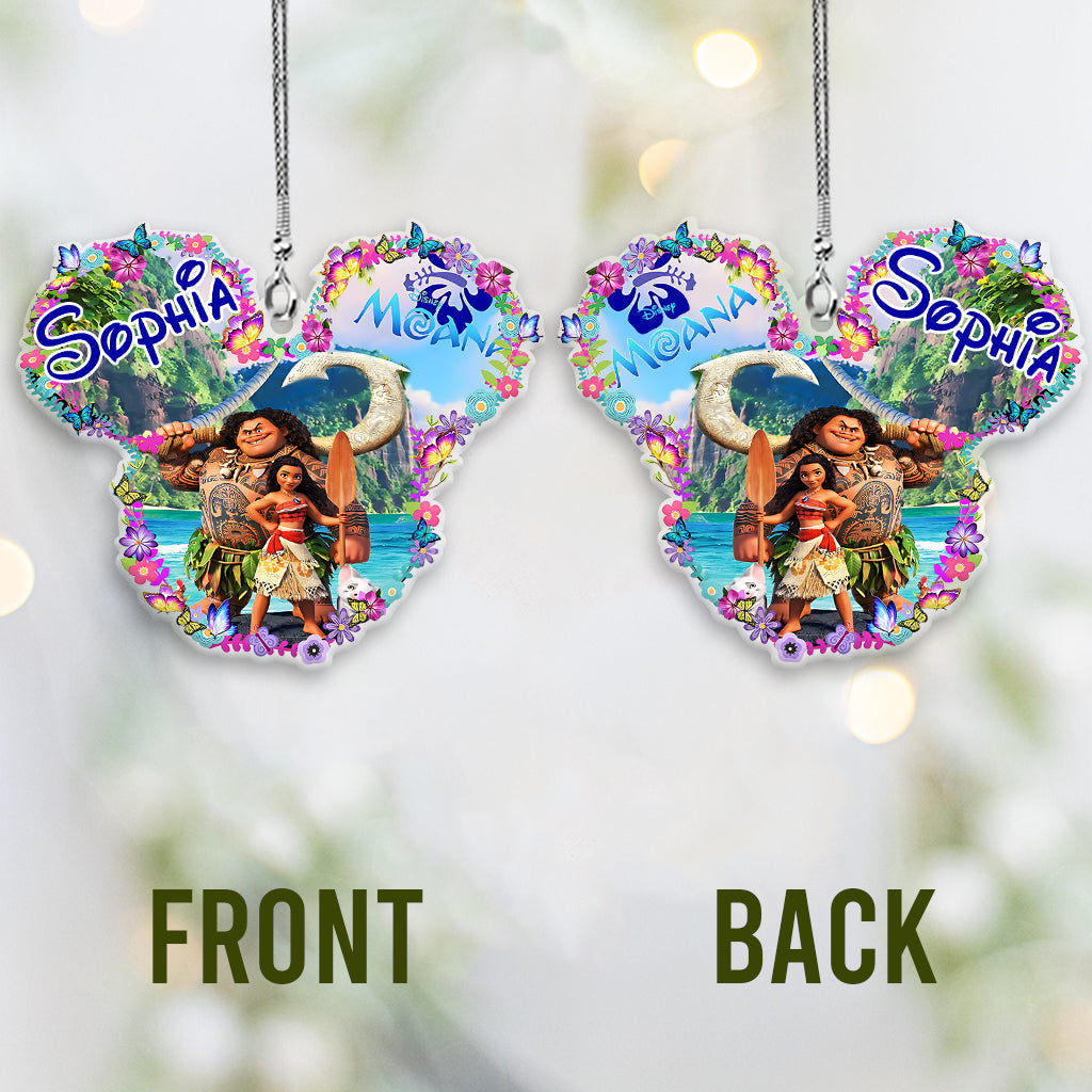 Personalized Disney Moana Car Ornament Custom Name Gift