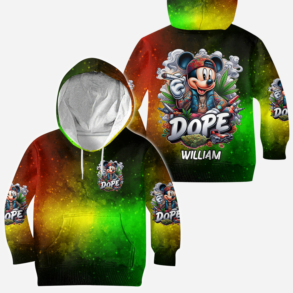 Personalized All Over Shirt with Weed Design Custom Name Gift