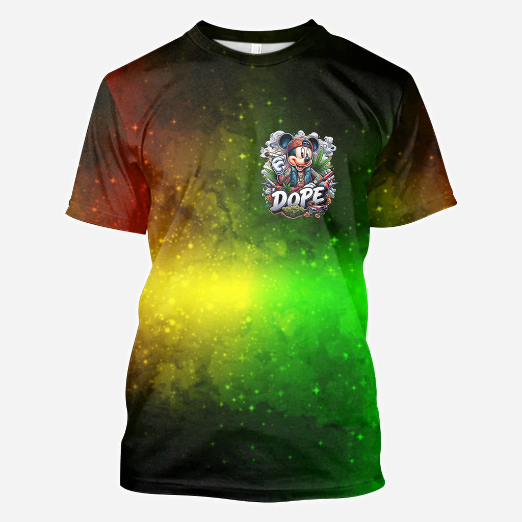 Personalized All Over Shirt with Weed Design Custom Name Gift