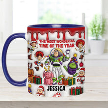 Load image into Gallery viewer, Personalized Accent Mug Christmas Gift for Kids Custom Name
