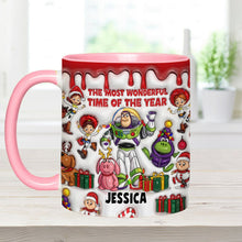 Load image into Gallery viewer, Personalized Accent Mug Christmas Gift for Kids Custom Name
