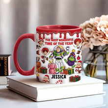 Load image into Gallery viewer, Personalized Accent Mug Christmas Gift for Kids Custom Name
