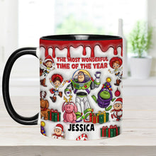 Load image into Gallery viewer, Personalized Accent Mug Christmas Gift for Kids Custom Name
