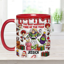 Load image into Gallery viewer, Personalized Accent Mug Christmas Gift for Kids Custom Name
