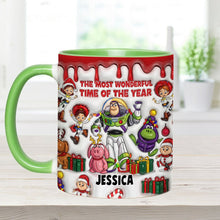 Load image into Gallery viewer, Personalized Accent Mug Christmas Gift for Kids Custom Name
