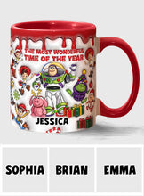 Load image into Gallery viewer, Personalized Accent Mug Christmas Gift for Kids Custom Name
