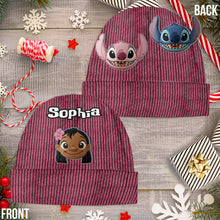 Load image into Gallery viewer, Personalized Ohana Beanie Hat with Custom Patches for Kids
