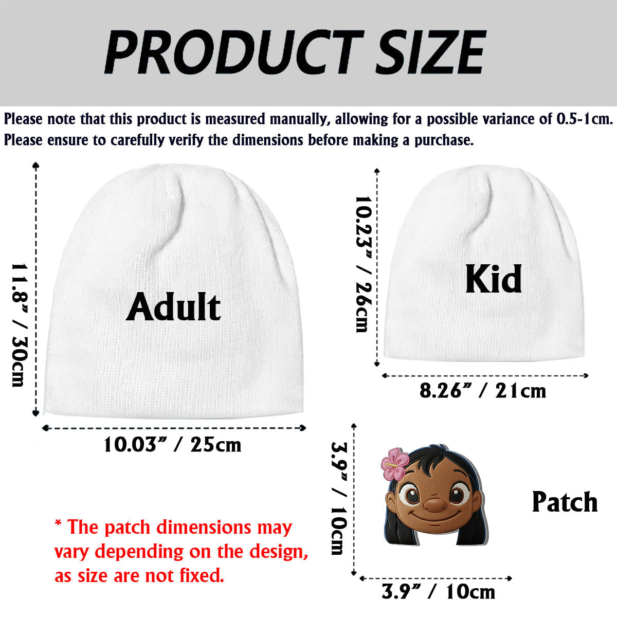 Personalized Ohana Beanie Hat with Custom Patches for Kids