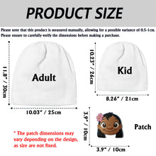 Load image into Gallery viewer, Personalized Ohana Beanie Hat with Custom Patches for Kids
