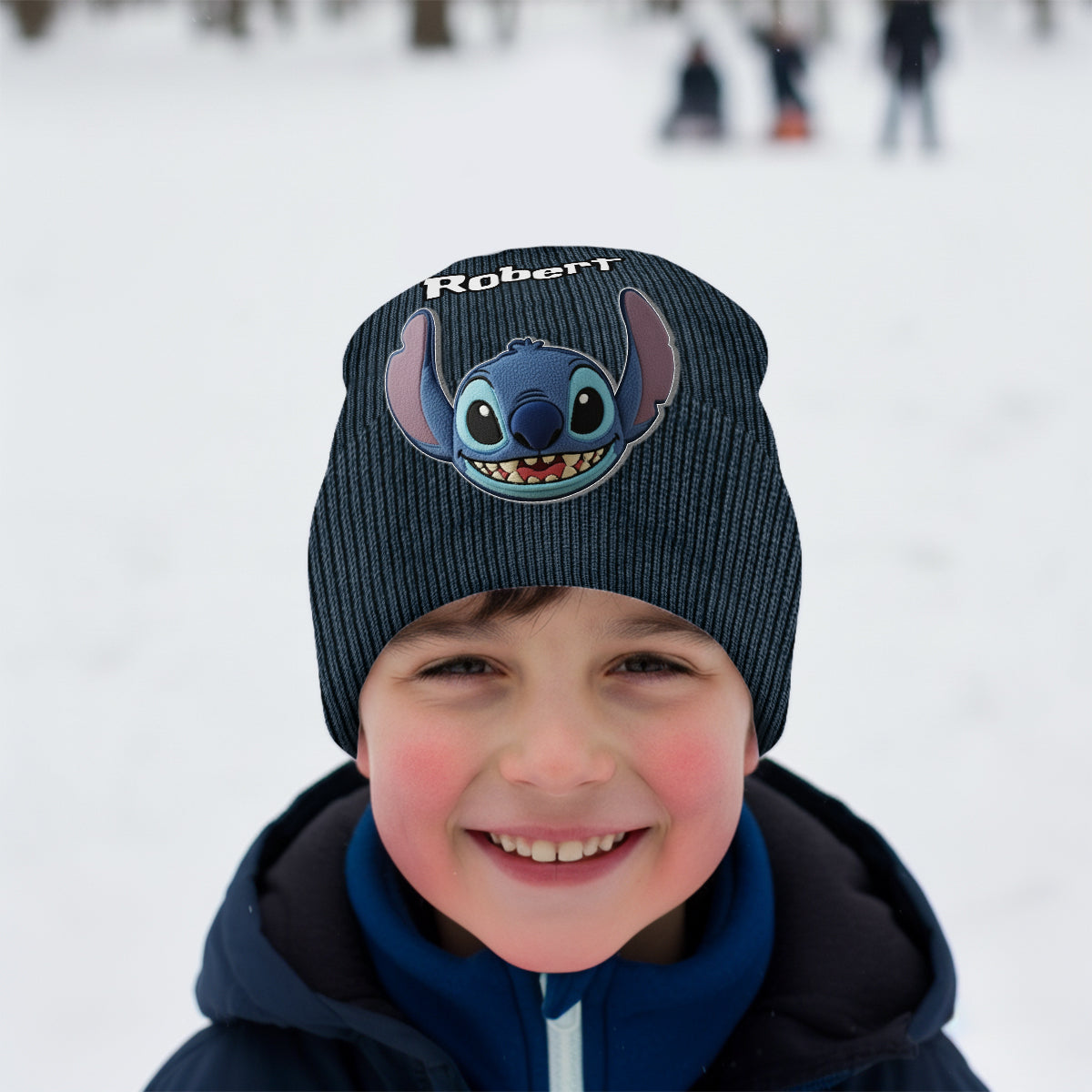 Personalized Ohana Beanie Hat with Custom Patches for Kids