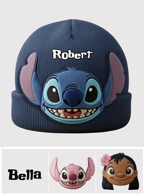 Personalized Ohana Beanie Hat with Custom Patches for Kids