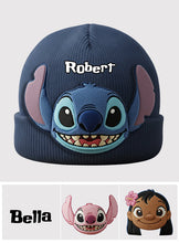 Load image into Gallery viewer, Personalized Ohana Beanie Hat with Custom Patches for Kids
