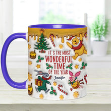 Load image into Gallery viewer, Personalized Christmas Accent Mug with Bear and Friends
