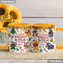 Load image into Gallery viewer, Personalized Christmas Accent Mug with Bear and Friends
