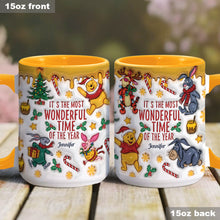 Load image into Gallery viewer, Personalized Christmas Accent Mug with Bear and Friends
