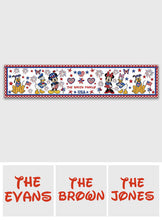 Load image into Gallery viewer, Personalized Colorful Mouse Table Runner Unique Family Gift
