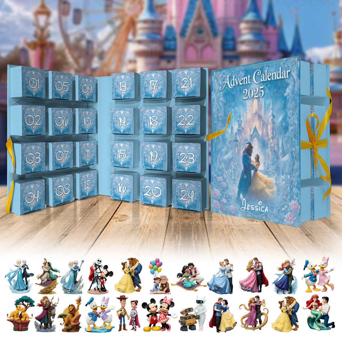Personalized Advent Calendar with 24 Ornaments for Christmas Gift