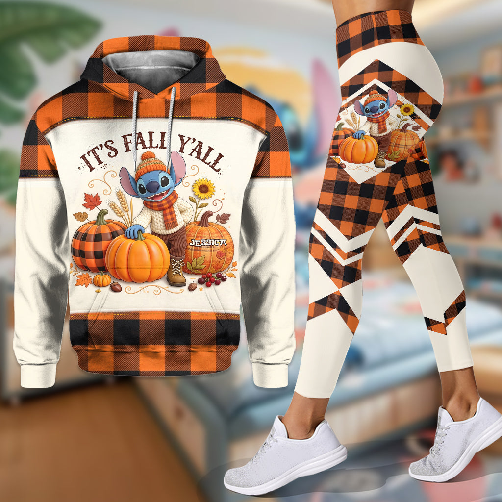 Personalized Fall Hoodie and Leggings Set Custom Name Gift