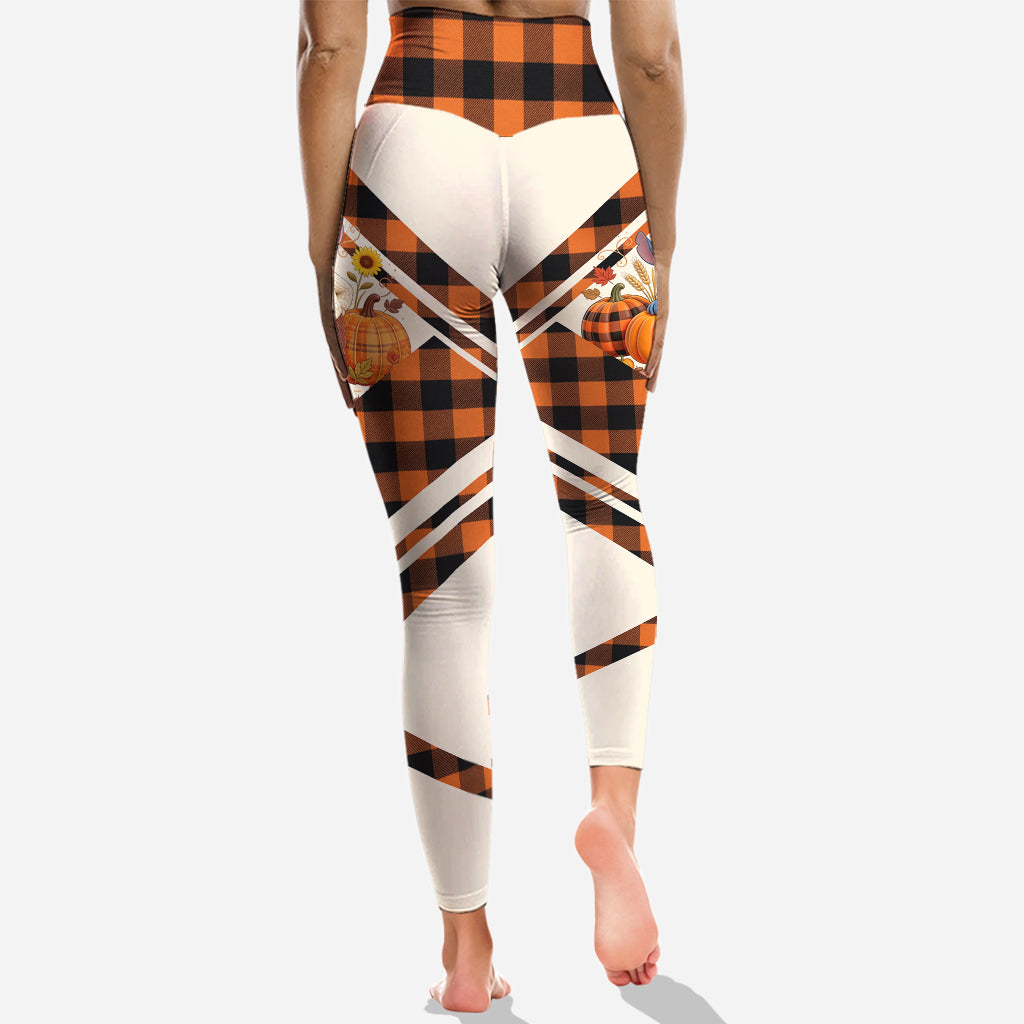 Personalized Fall Hoodie and Leggings Set Custom Name Gift