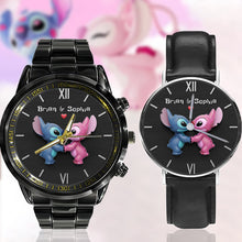 Load image into Gallery viewer, Personalized Ohana Couple Hand Watch Set Custom Names Gift for Anniversary
