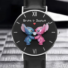 Load image into Gallery viewer, Personalized Ohana Couple Hand Watch Set Custom Names Gift for Anniversary
