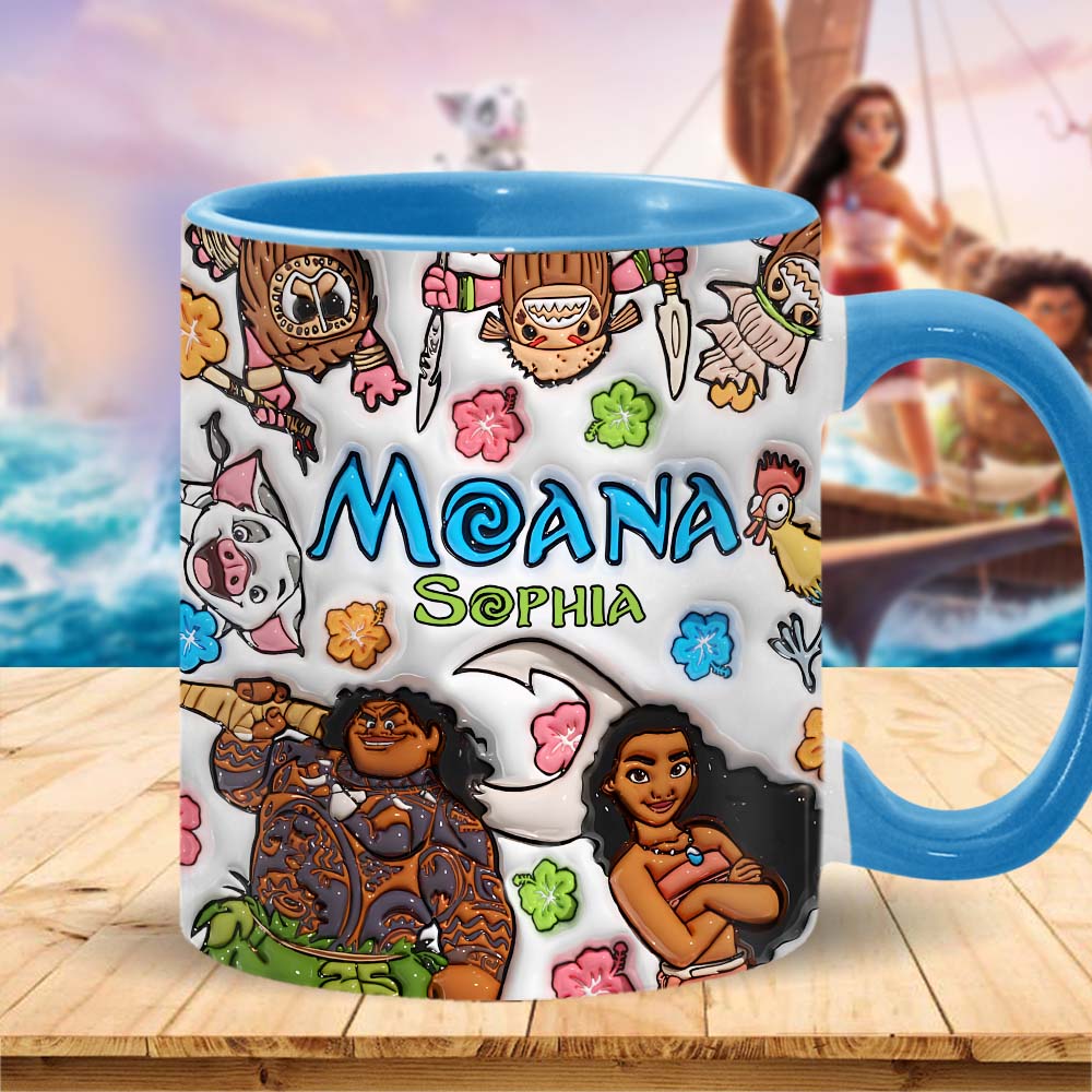 Personalized Moana Accent Mug Custom Name Gift for Kids