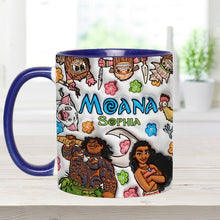 Load image into Gallery viewer, Personalized Moana Accent Mug Custom Name Gift for Kids

