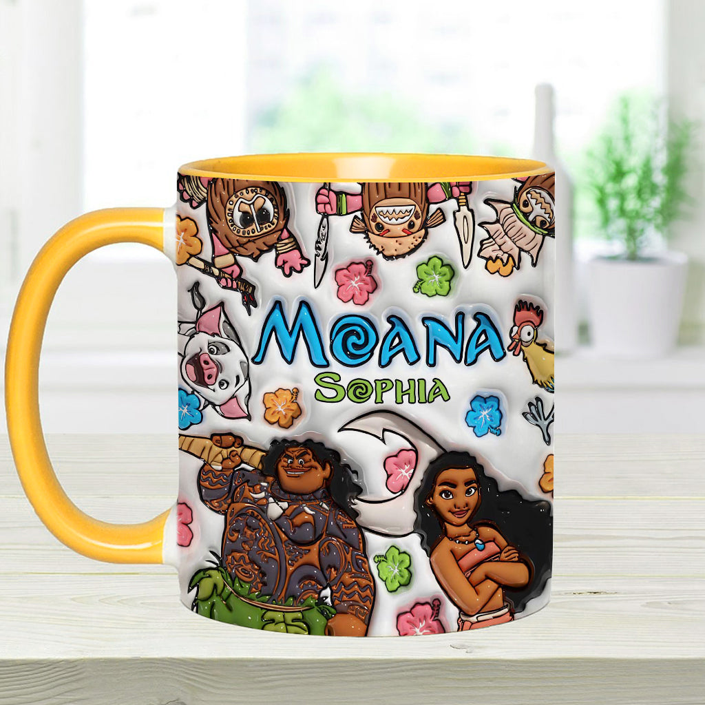Personalized Moana Accent Mug Custom Name Gift for Kids