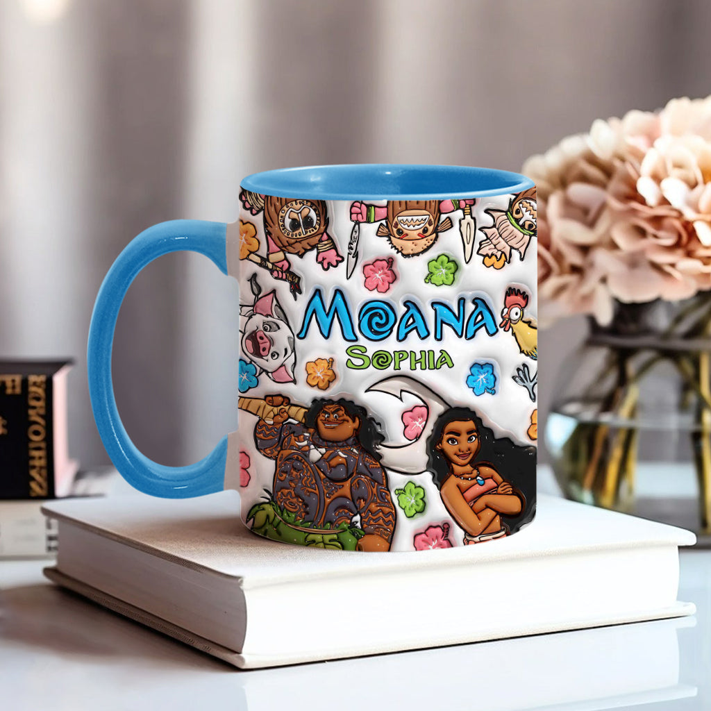 Personalized Moana Accent Mug Custom Name Gift for Kids