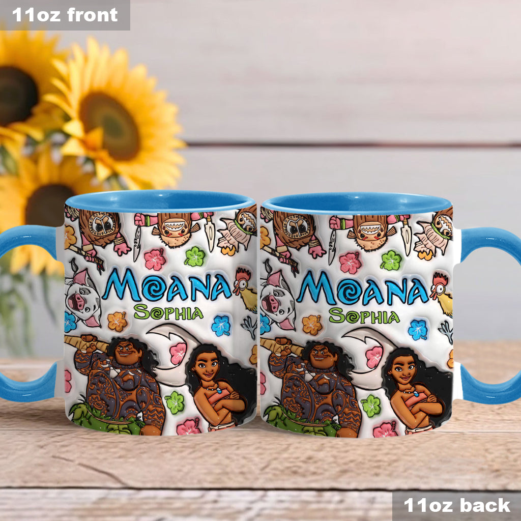 Personalized Moana Accent Mug Custom Name Gift for Kids