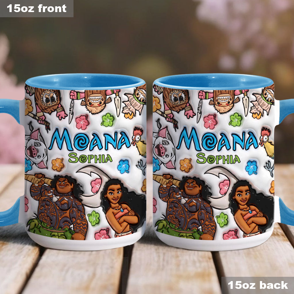 Personalized Moana Accent Mug Custom Name Gift for Kids
