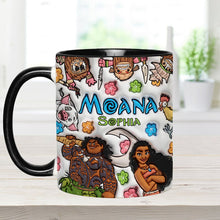 Load image into Gallery viewer, Personalized Moana Accent Mug Custom Name Gift for Kids
