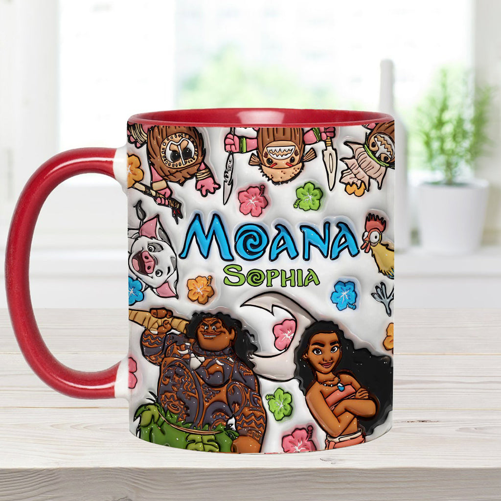 Personalized Moana Accent Mug Custom Name Gift for Kids