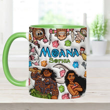 Load image into Gallery viewer, Personalized Moana Accent Mug Custom Name Gift for Kids
