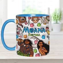 Load image into Gallery viewer, Personalized Moana Accent Mug Custom Name Gift for Kids
