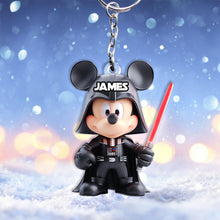 Load image into Gallery viewer, Personalized Mickey Mouse Darth Vader Keychain Custom Name Gift
