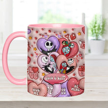 Load image into Gallery viewer, Personalized Nightmare Before Christmas Mug Custom Name Gift for Couples
