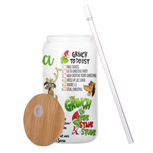 Load image into Gallery viewer, Personalized Grinch Christmas Can Glass Custom Name Gift
