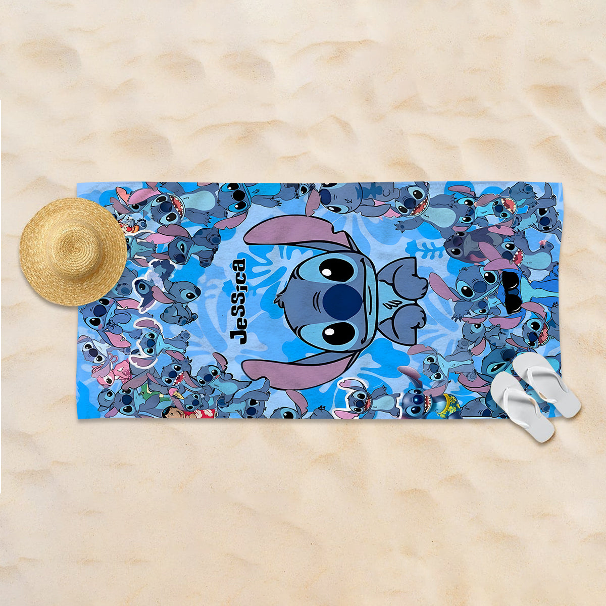 Personalized Quick-dry Beach Towel with Custom Name | Fun Summer Gift