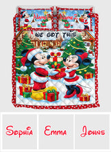 Load image into Gallery viewer, Personalized You and Me Mouse Quilt Set Custom Names Gift
