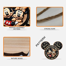 Load image into Gallery viewer, Personalized Mickey Mouse Wood Sign Custom Name Gift for Family
