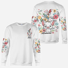 Load image into Gallery viewer, Personalized Floral Pig All Over Shirt Custom Name Gift
