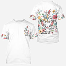 Load image into Gallery viewer, Personalized Floral Pig All Over Shirt Custom Name Gift
